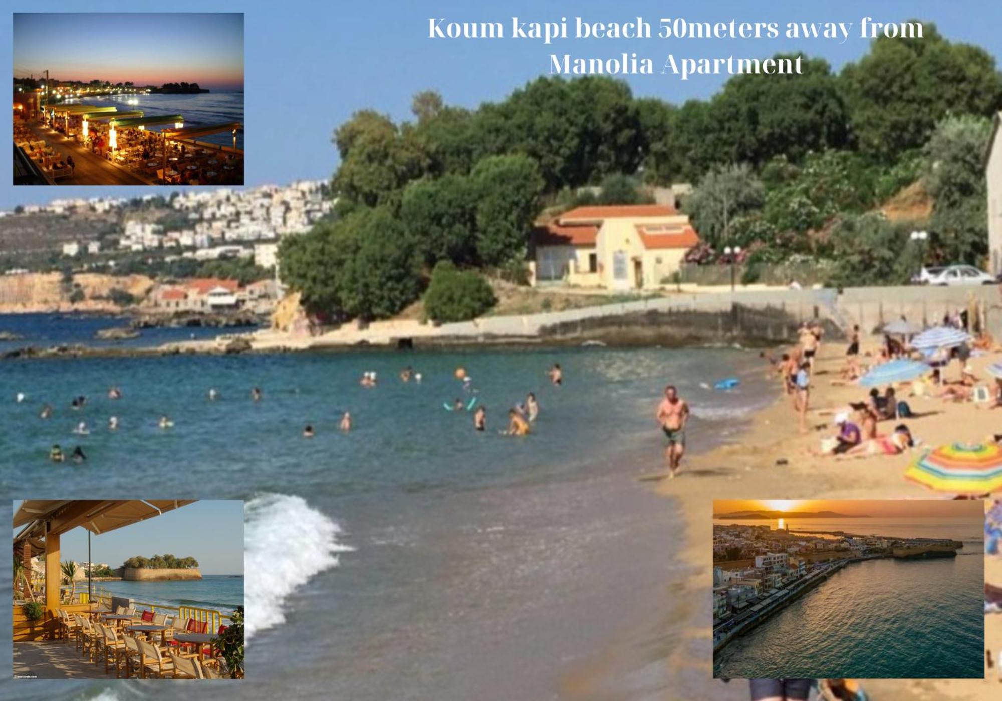 Center Manolia Dream 1 Bedroom Apartment 100M Away From The Beach Chania  Luaran gambar