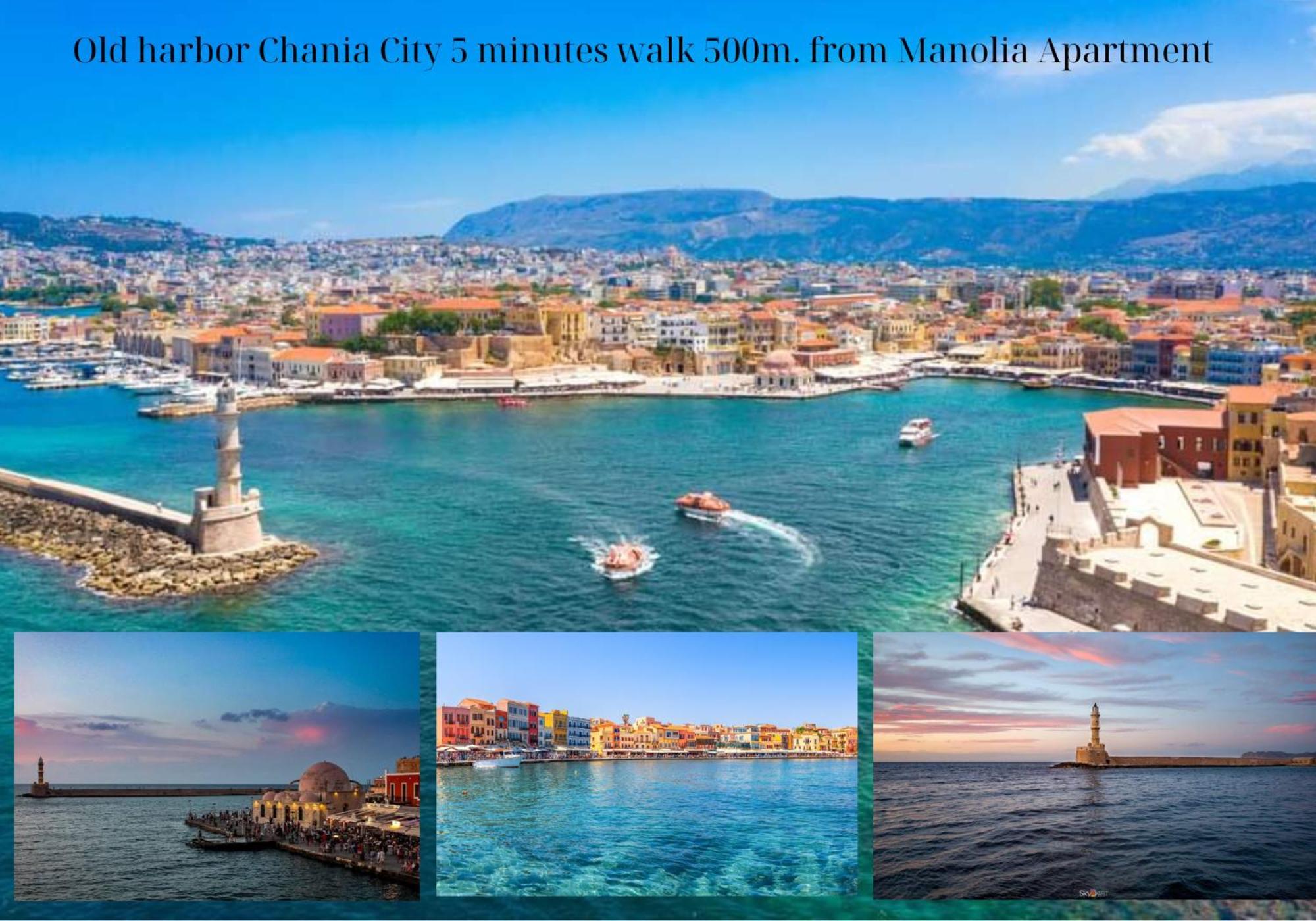 Center Manolia Dream 1 Bedroom Apartment 100M Away From The Beach Chania  Luaran gambar
