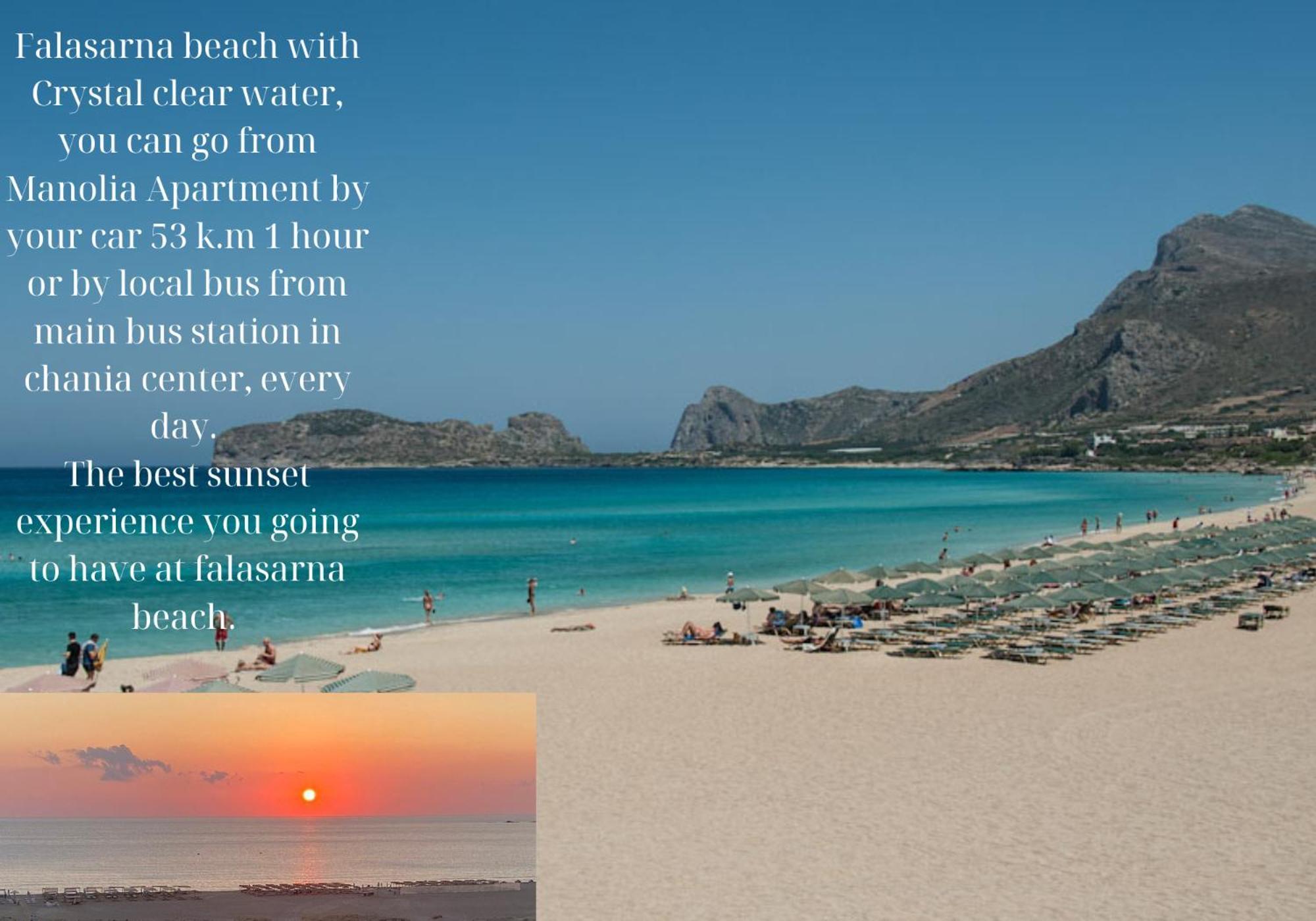Center Manolia Dream 1 Bedroom Apartment 100M Away From The Beach Chania  Luaran gambar